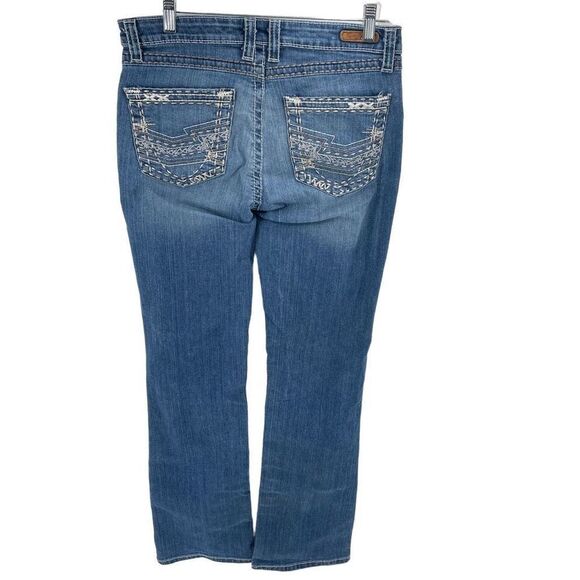 Rock 47 By Wrangler Womens Low Rise Jeans Embroidered Medium Wash Denim Size 26 - Picture 10 of 11